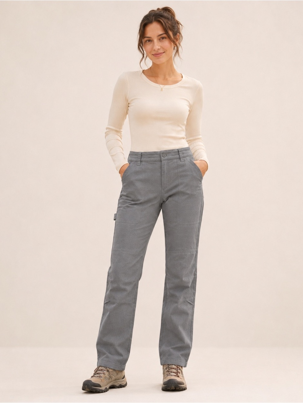 Columbia Women’s Grey Utility Hiking Pants Size 8 Regular Lightweight Outdoor
